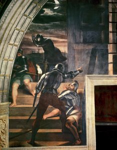 Az őrök a börtönön kívül, a „Szent Péter felszabadítása” című művéből a Stanza d